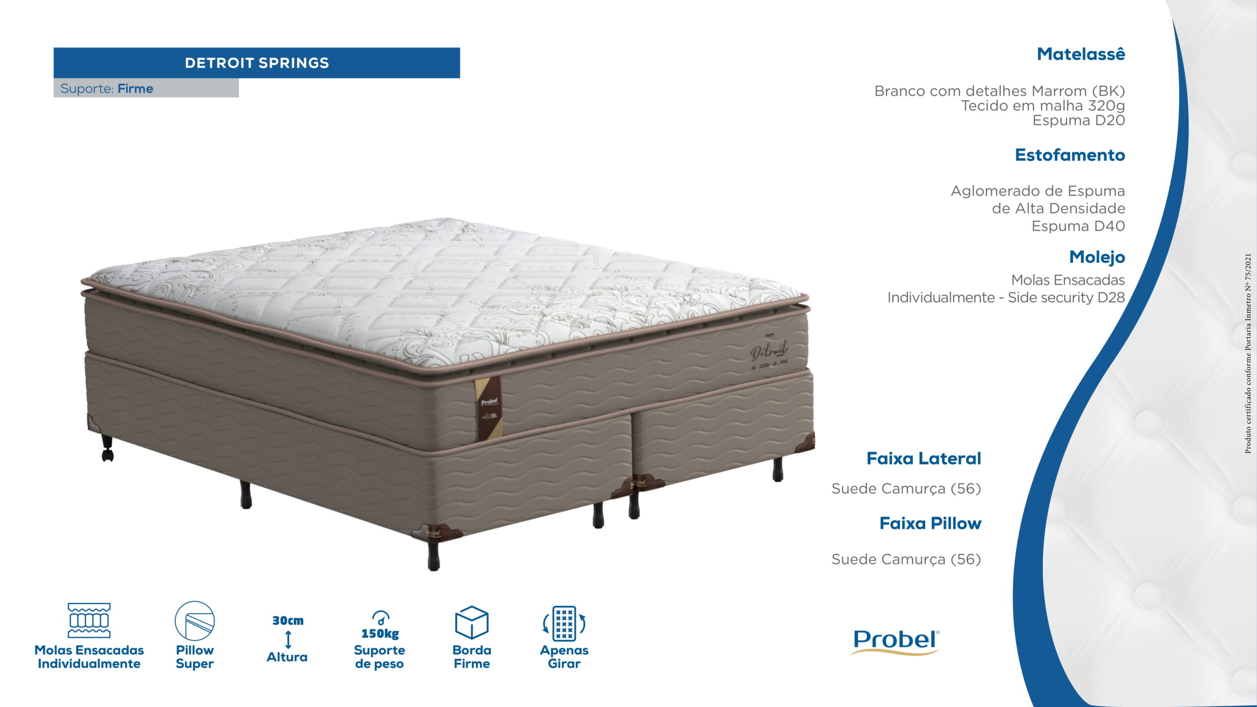 Colchão Probel Detroit Springs – bonsonno.com.br